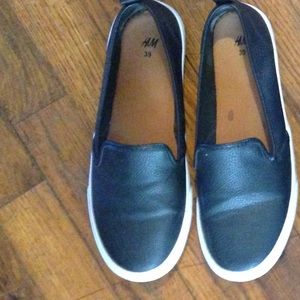 Black slip-ons